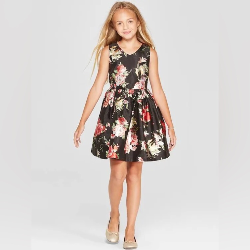 Girls Floral Formal Party Dress - Mia & Mimi